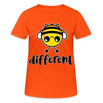 Biene Anderer süßer Charakter - Frauen T-Shirt atmungsaktiv - Neonorange - Vorne - AI Model Female 172 dark (172cm)