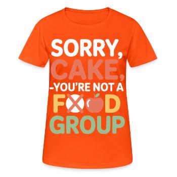 Nutrition professionnelle de l’Autorité des sciences alimentaires - T-shirt respirant Femme - orange néon - Devant - AI Model Female 172 dark (172cm)