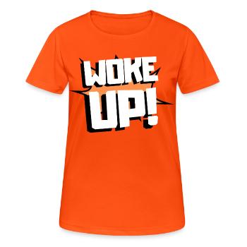 Réveillé - T-shirt respirant Femme - orange néon - Devant - AI Model Female 172 dark (172cm)