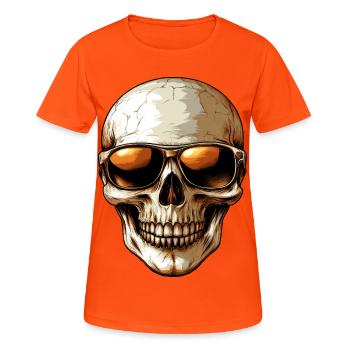 Crâne chic - T-shirt respirant Femme - orange néon - Devant - AI Model Female 172 dark (172cm)