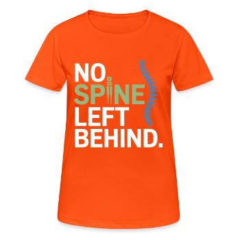 Spécialiste clinique agréé en santé vertébrale - T-shirt respirant Femme - orange néon - Devant - AI Model Female 172 dark (172cm)