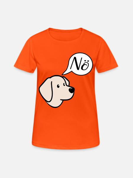 Pas de chiens - T-shirt respirant Femme - orange néon