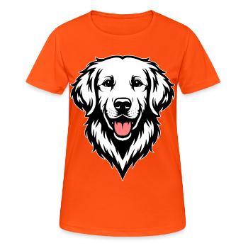 Golden retriever - T-shirt respirant Femme - orange néon - Devant - AI Model Female 172 dark (172cm)