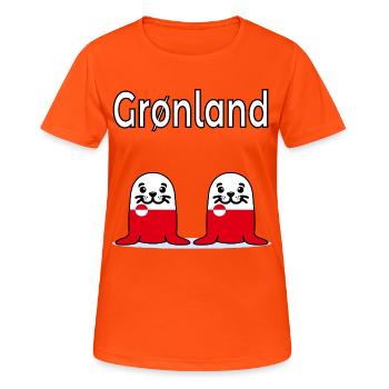 Mammifère marin des phoques du Groenland - T-shirt respirant Femme - orange néon - Devant - AI Model Female 172 dark (172cm)