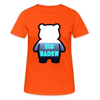 Ours baigneur de glace - T-shirt respirant Femme - orange néon - Devant - AI Model Female 172 dark (172cm)