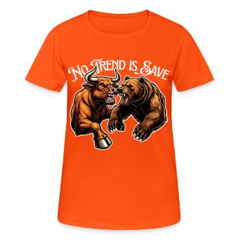 No trend is certain - Women's Breathable T-Shirt - neon orange - Front - AI Model Female 172 dark (172cm)