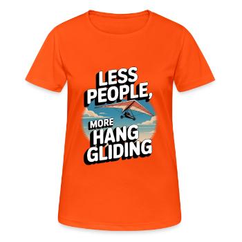 Deltaplane, deltaplane, amateurs de sports aériens - T-shirt respirant Femme - orange néon - Devant - AI Model Female 172 dark (172cm)