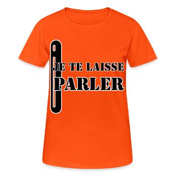 I'LL LET YOU SPEAK. - Women's Breathable T-Shirt - neon orange - Front - AI Model Female 172 dark (172cm)