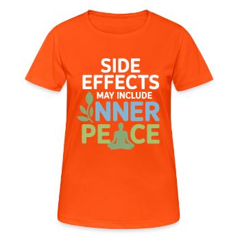 Naturopath Side Effects Inner Peace Professional  - Women's Breathable T-Shirt - neon orange - Front - AI Model Female 172 dark (172cm)
