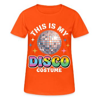 Voici mon costume disco boule disco - T-shirt respirant Femme - orange néon - Devant - AI Model Female 172 dark (172cm)