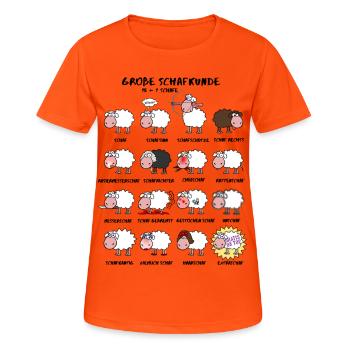 Excellente connaissance des moutons - T-shirt respirant Femme - orange néon - Devant - AI Model Female 172 dark (172cm)
