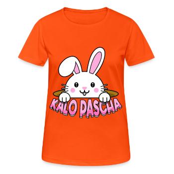 Kalo Pascha Orthodox Easter Greek Easter - Women's Breathable T-Shirt - neon orange - Front - AI Model Female 172 dark (172cm)