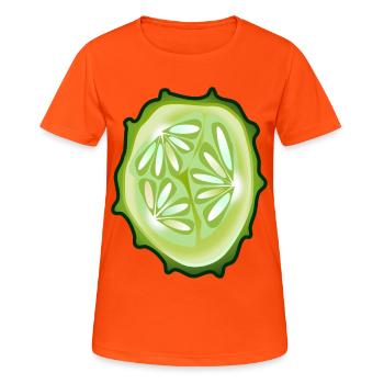 concombre - T-shirt respirant Femme - orange néon - Devant - AI Model Female 172 dark (172cm)