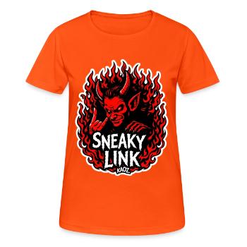 Lien Infernal Sournois - T-shirt respirant Femme - orange néon - Devant - AI Model Female 172 dark (172cm)