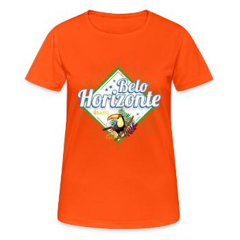 Belo Horizonte Minas Gerais Brasilien Tukan Design - Frauen T-Shirt atmungsaktiv - Neonorange - Vorne - AI Model Female 172 dark (172cm)