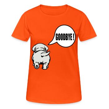 Goodbye Dog Farewell - Women's Breathable T-Shirt - neon orange - Front - AI Model Female 172 dark (172cm)