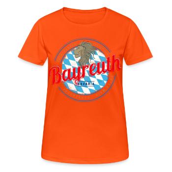 Bayreuth in Bayern Vintage Oberfranken Deutschland - Frauen T-Shirt atmungsaktiv - Neonorange - Vorne - AI Model Female 172 dark (172cm)
