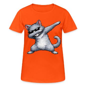 Éponge du bleu russe - T-shirt respirant Femme - orange néon - Devant - AI Model Female 172 dark (172cm)