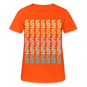 Paragraphes pour les étudiants en droit et les avocats - T-shirt respirant Femme - orange néon - Devant - AI Model Female 172 dark (172cm)