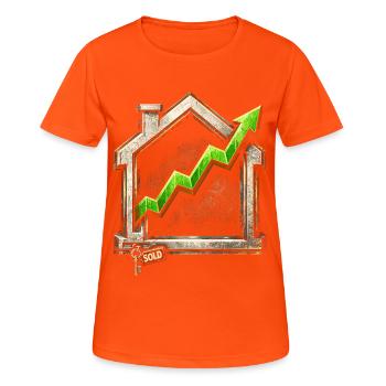 Immobilienmakler Makler - Frauen T-Shirt atmungsaktiv - Neonorange - Vorne - AI Model Female 172 dark (172cm)