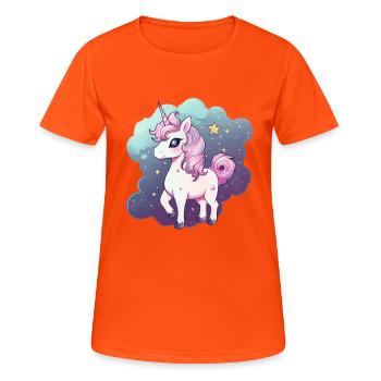 Pastel Unicorn - Women's Breathable T-Shirt - neon orange - Front - AI Model Female 172 dark (172cm)