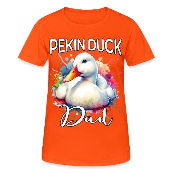 Papa canard laqué - T-shirt respirant Femme - orange néon - Devant - AI Model Female 172 dark (172cm)