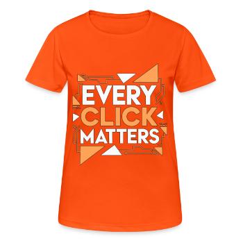 Designer UX/UI : Chaque clic compte : Designer web - T-shirt respirant Femme - orange néon - Devant - AI Model Female 172 dark (172cm)