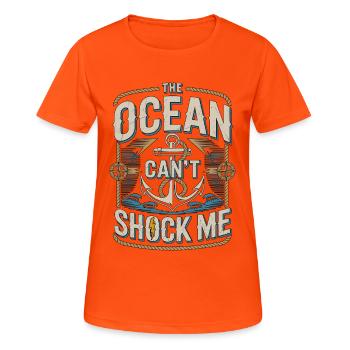 Électricien Maritime, l’Ingénieur Maritime ne peut pas être maritime. - T-shirt respirant Femme - orange néon - Devant - AI Model Female 172 dark (172cm)