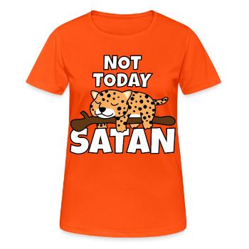 Léopard paresseux Pas aujourd’hui Satan Afrique paresseuse - T-shirt respirant Femme - orange néon - Devant - AI Model Female 172 dark (172cm)