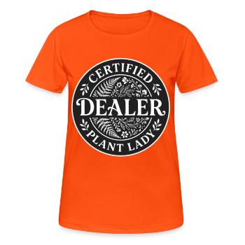 Certified Plant lady - Women's Breathable T-Shirt - neon orange - Front - AI Model Female 172 dark (172cm)