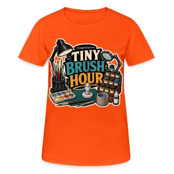 TINY BRUSH HOUR - Women's Breathable T-Shirt - neon orange - Front - AI Model Female 172 dark (172cm)