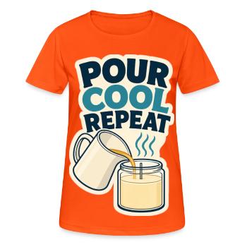 VERSE REFROIDIR, RÉPÈTE - T-shirt respirant Femme - orange néon - Devant - AI Model Female 172 dark (172cm)