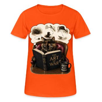 Die Kunst des Krieges - Frauen T-Shirt atmungsaktiv - Neonorange - Vorne - AI Model Female 172 dark (172cm)