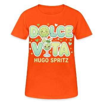 Summer Spritz Cocktail Shirt Kawaii Style - Frauen T-Shirt atmungsaktiv - Neonorange - Vorne - AI Model Female 172 dark (172cm)