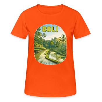 Bali - T-shirt respirant Femme - orange néon - Devant - AI Model Female 172 dark (172cm)