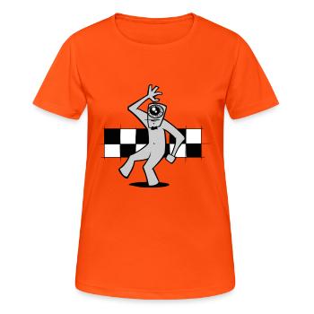 Dancing ska - Women's Breathable T-Shirt - neon orange - Front - AI Model Female 172 dark (172cm)