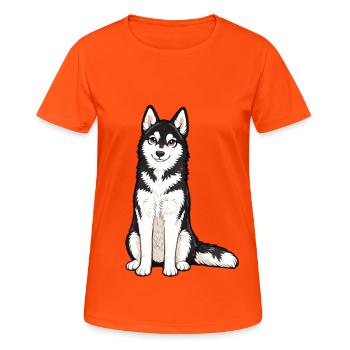 Husky - Women's Breathable T-Shirt - neon orange - Front - AI Model Female 172 dark (172cm)