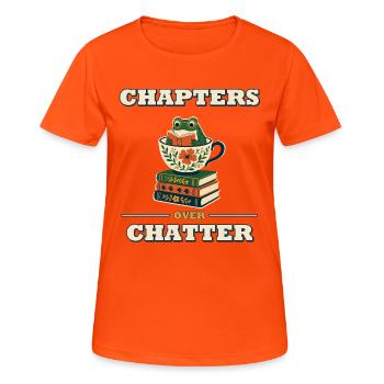 Chapitres sur le bruit - T-shirt respirant Femme - orange néon - Devant - AI Model Female 172 dark (172cm)