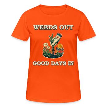 Good Days Gardening - Women's Breathable T-Shirt - neon orange - Front - AI Model Female 172 dark (172cm)