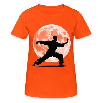 Méditation Zen du Tai Chi – Entraînement au Chi Qigong - T-shirt respirant Femme - orange néon - Devant - AI Model Female 172 dark (172cm)