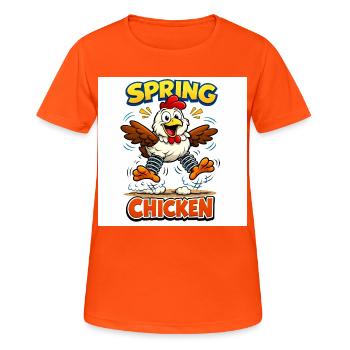 Spring Chicken - Women's Breathable T-Shirt - neon orange - Front - AI Model Female 172 dark (172cm)