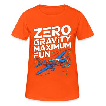Pilote privé Pilote d’aéronef en apesanteur maximal - T-shirt respirant Femme - orange néon - Devant - AI Model Female 172 dark (172cm)