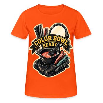 COLOR BOWL READY - Women's Breathable T-Shirt - neon orange - Front - AI Model Female 172 dark (172cm)