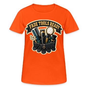 OUTILS DE FONDU PRÊTS - T-shirt respirant Femme - orange néon - Devant - AI Model Female 172 dark (172cm)