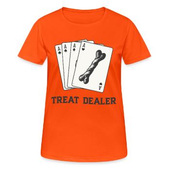 The Ace of Treats! - Women's Breathable T-Shirt - neon orange - Front - AI Model Female 172 dark (172cm)