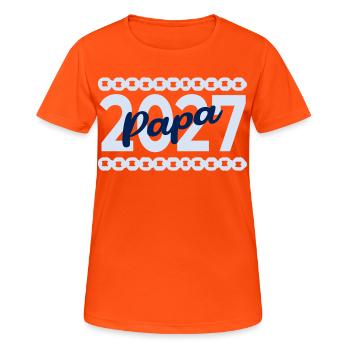 Bike Dad Baby 2027 - Women's Breathable T-Shirt - neon orange - Front - AI Model Female 172 dark (172cm)