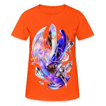 Opal crystal monolith - Women's Breathable T-Shirt - neon orange - Front - AI Model Female 172 dark (172cm)