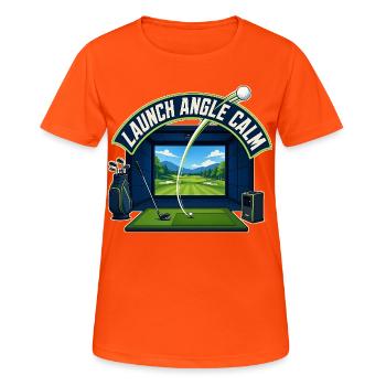 ANGLE DE LANCEMENT CALME - T-shirt respirant Femme - orange néon - Devant - AI Model Female 172 dark (172cm)
