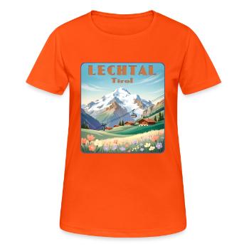 Lech Valley - Women's Breathable T-Shirt - neon orange - Front - AI Model Female 172 dark (172cm)