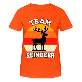 Équipe Renne - T-shirt respirant Femme - orange néon - Devant - AI Model Female 172 dark (172cm)
